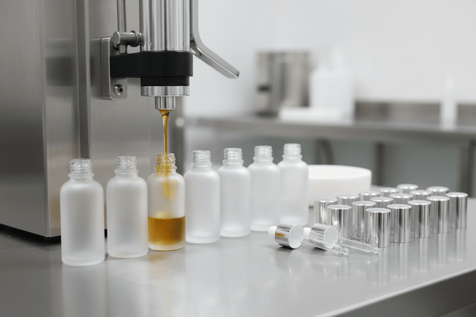 50ml Frosted Clear Glass Dropper Bottle DIN18 for Serums, Oils & Tinctures