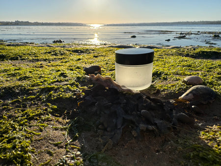 50ml Frosted Clear Glass Jar with Black ABS Lid