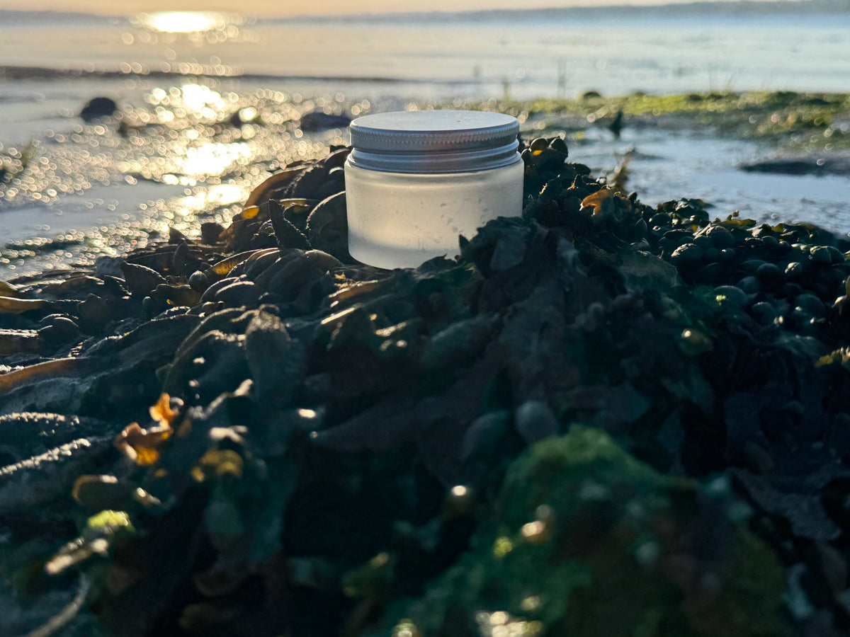 50ml Frosted Clear Glass Jar with Silver Aluminium Lid