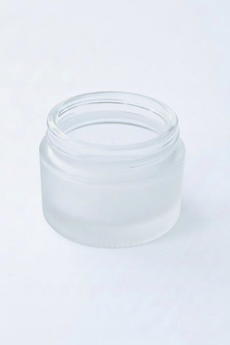 50ml Frosted clear jar, for creams, waxes, natural beauty brands and candles