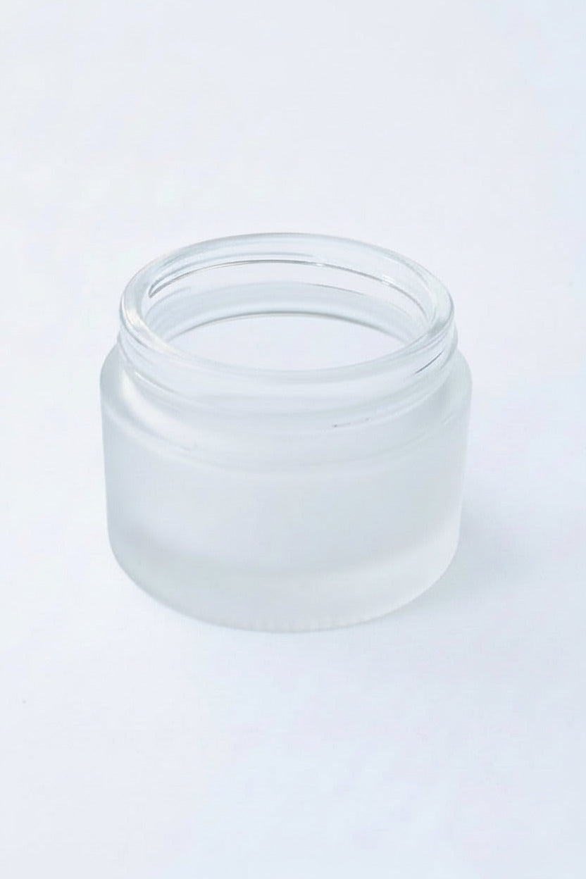 50ml Frosted clear jar, for creams, waxes, natural beauty brands and candles