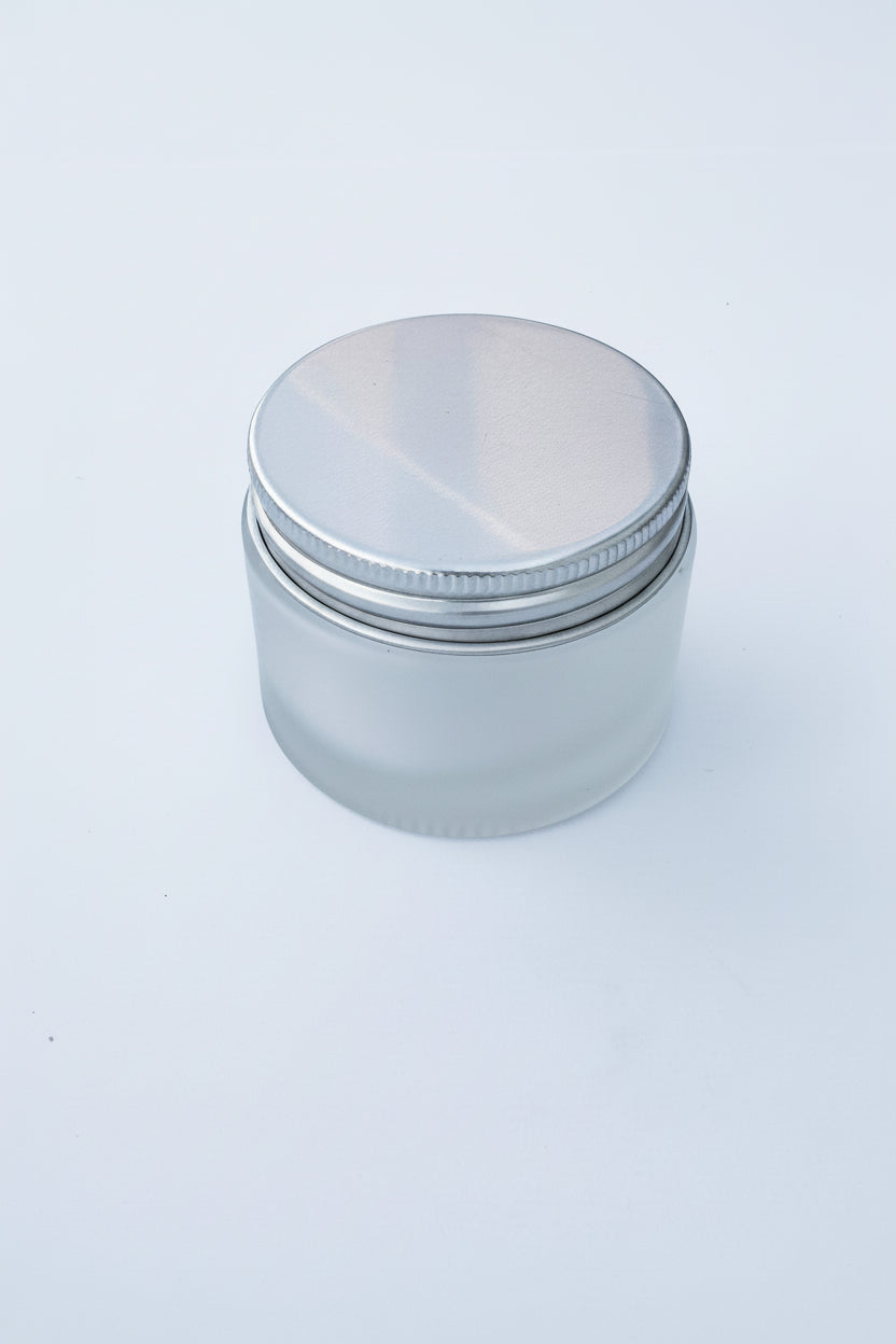 50ml Frosted clear jar, for creams, waxes, natural beauty brands and candles