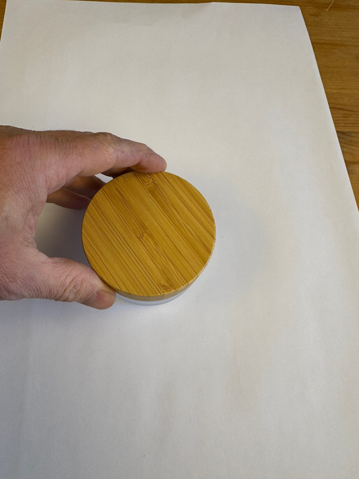 50ml Frosted Glass Jar with Bamboo Lid