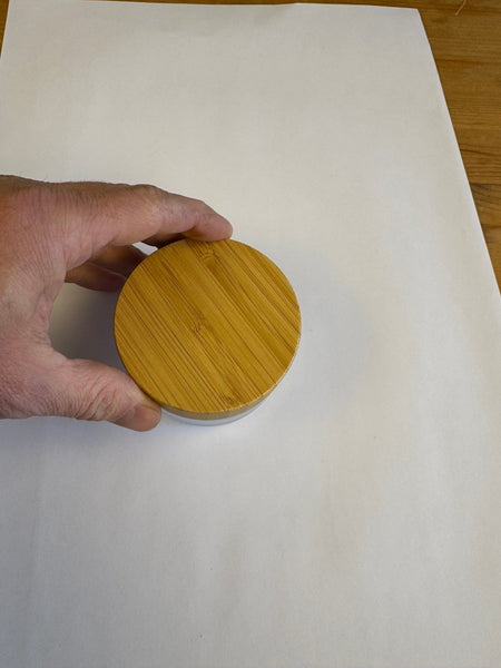 50ml Frosted Glass Jar with Bamboo Lid