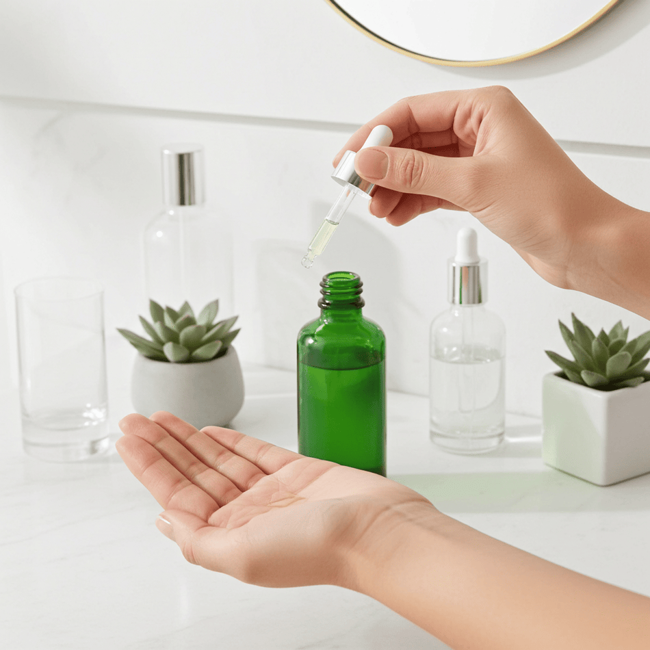 50ml Green Glass Dropper Bottle