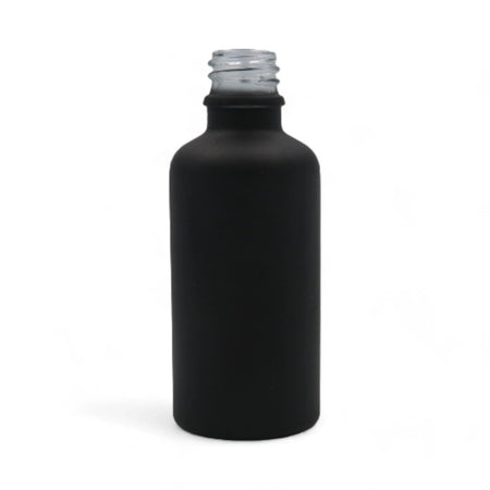50ml Matte Black Glass Dropper Bottle with Black Tamper Evident Dropper (Type III)