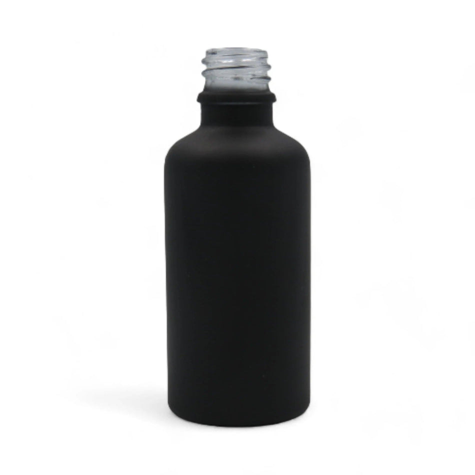 50ml Matte Black Glass Dropper Bottle with Black Tamper Evident Dropper (Type III)