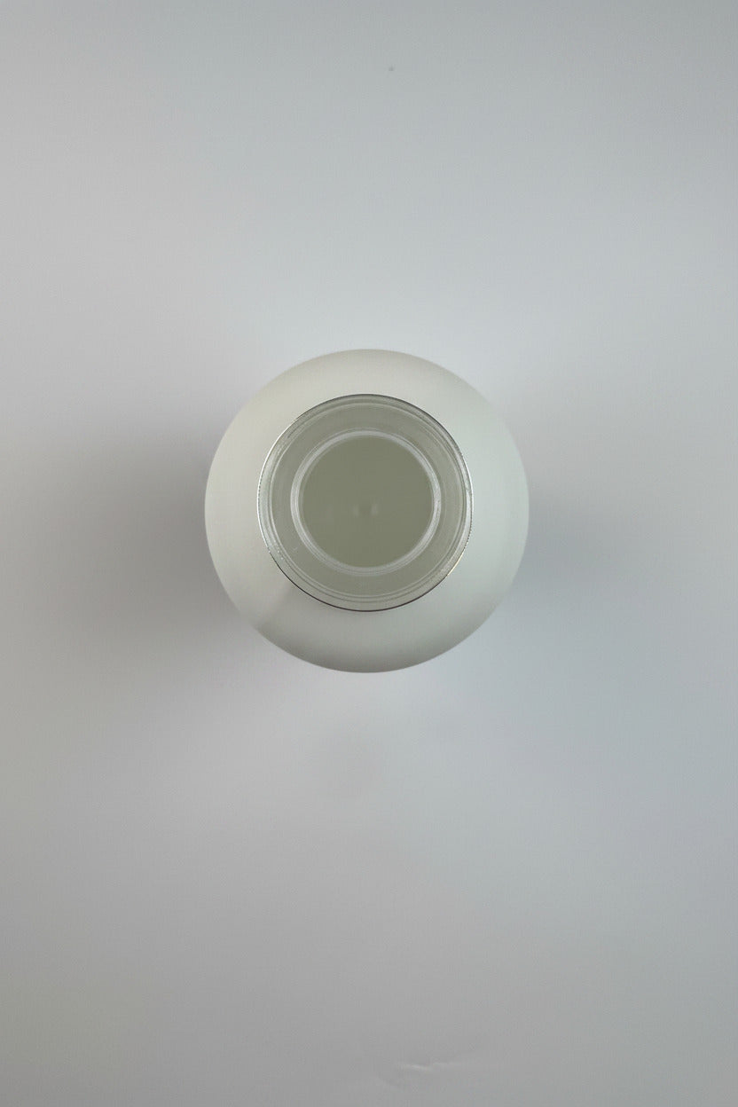 50ml Matte White Glass Dropper Bottle with Tamper Evident Ribbed Black Cap and EPE Liner (Type III)