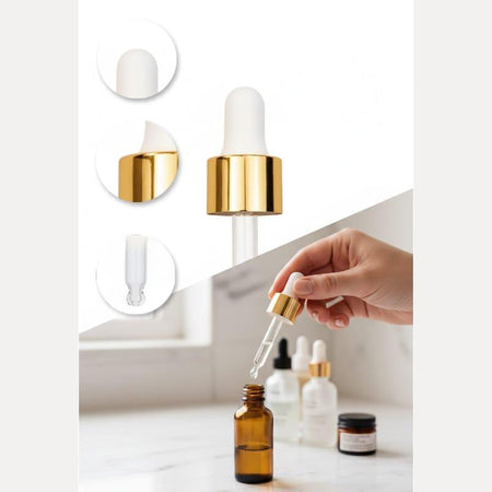 50ml White & Gold Ball End Dropper Pipette DIN18