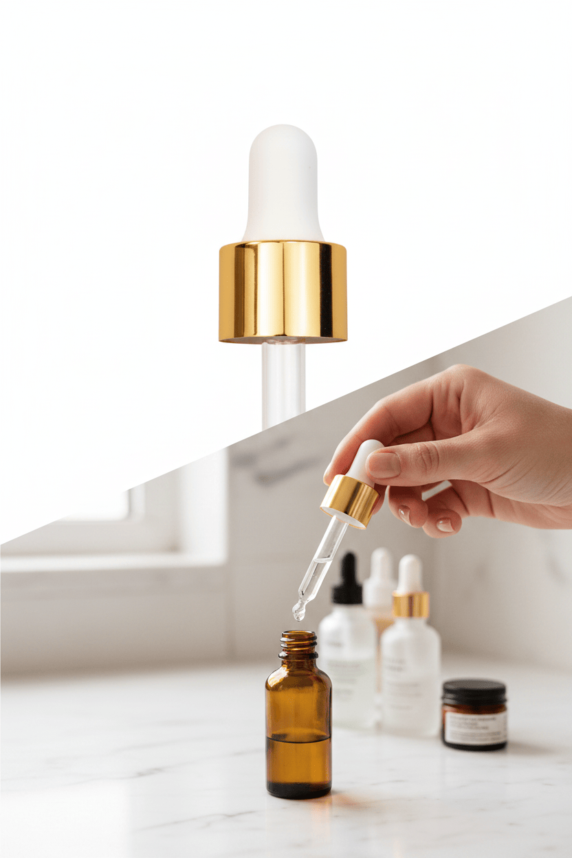 50ml White & Gold Ball End Dropper Pipette DIN18