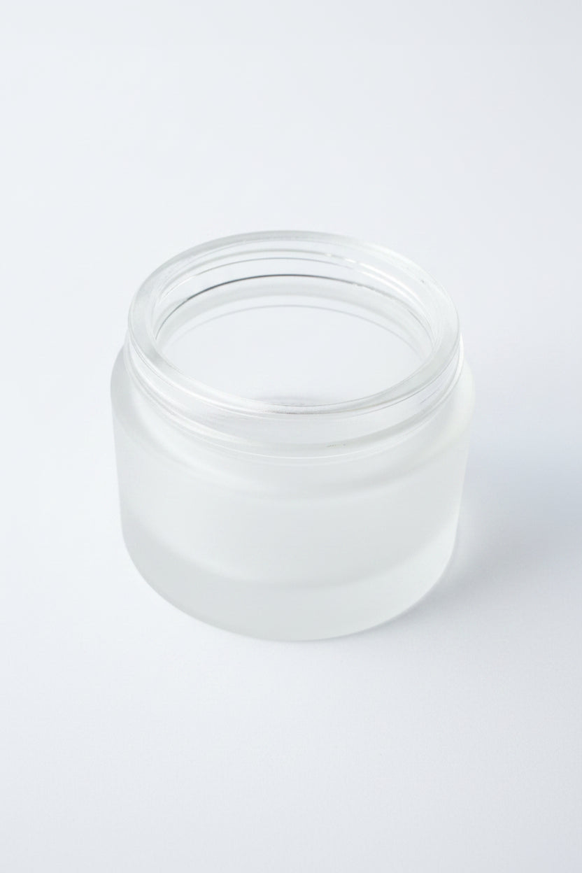 50ml Frosted Clear glass jar
