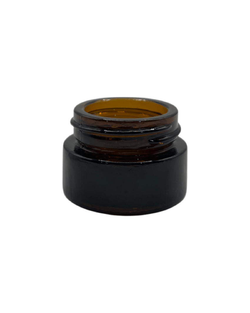 5ml Amber Glass Jar With Gold Aluminium Lid - Pack of 15