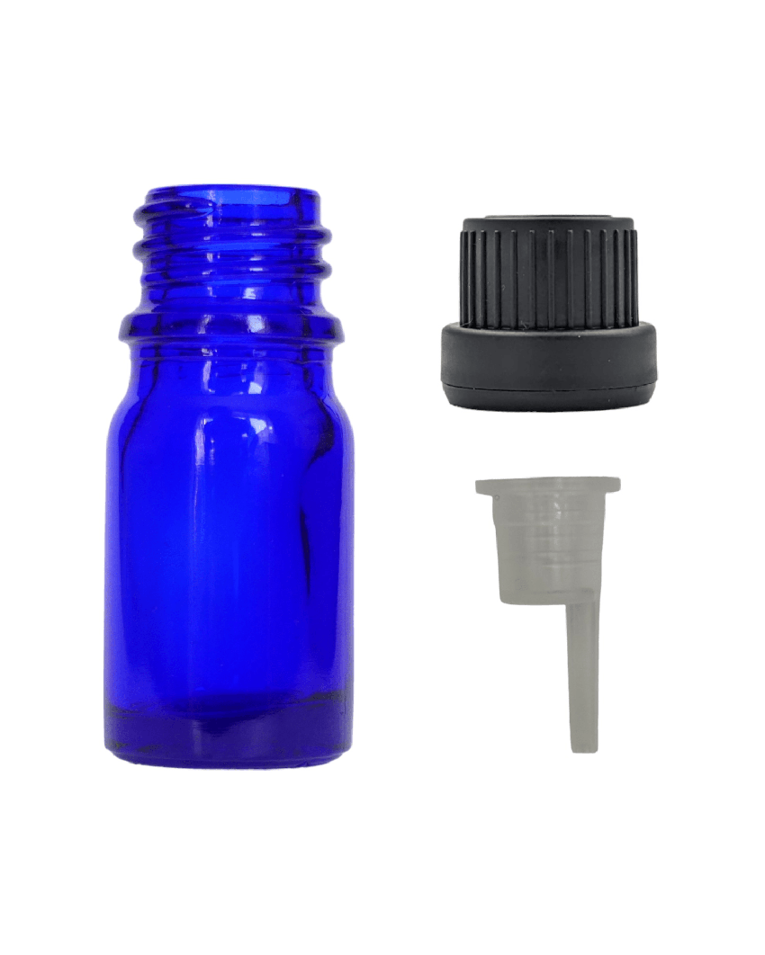 5ml Blue Glass Dropper Bottle & Dripper insert 1.0mm with Lid