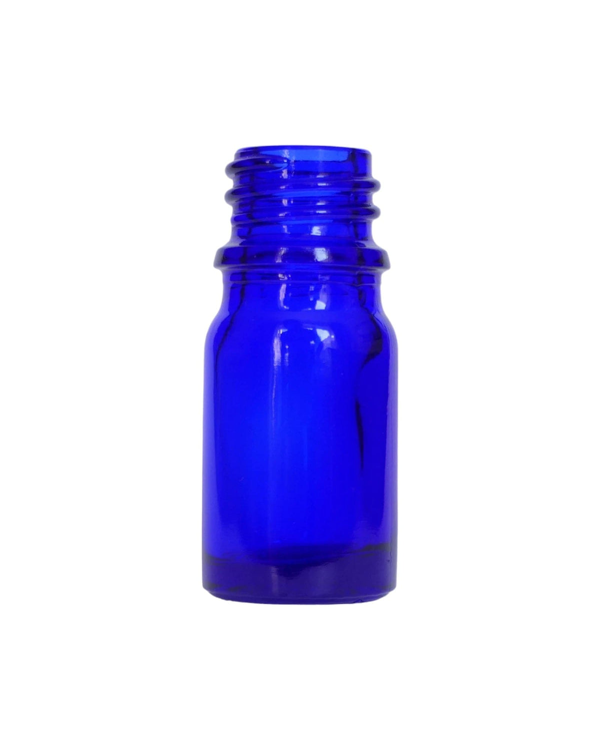 5ml Blue Glass Dropper Bottle with Green PP Wadded Cap DIN 18mm