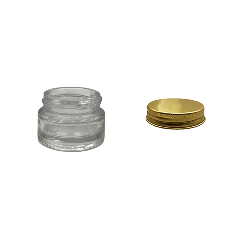 5ml Clear Glass Jar With Gold Aluminium Lid