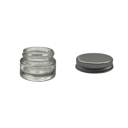 5ml Clear Glass Jar With Silver Aluminium Lid - Pack of 15