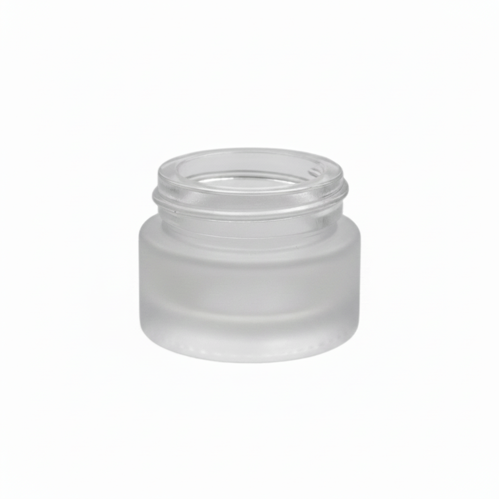 5ml Frosted Clear Glass Jar for creams, waxes, natural beauty brands and candles
