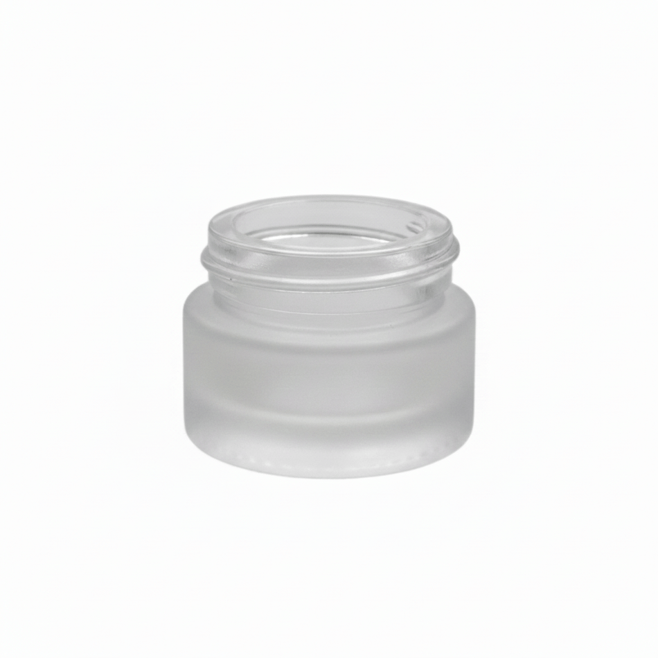 5ml Frosted Clear Glass Jar for creams, waxes, natural beauty brands and candles