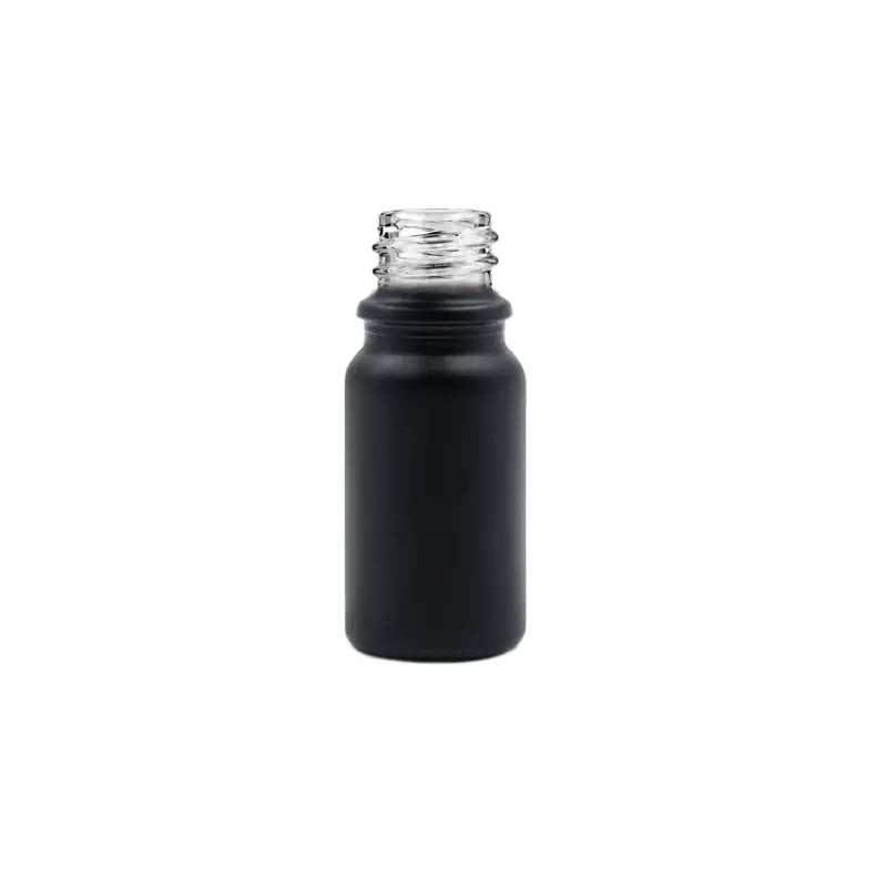 5ml Matte Black Glass Dropper Bottle with Black Aluminium Cap