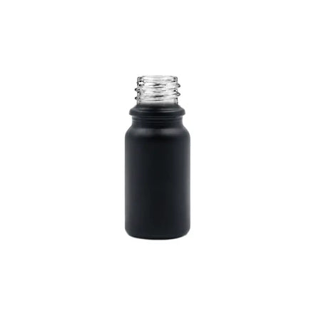 5ml Matte Black Glass Dropper Bottle with Black Aluminium Cap