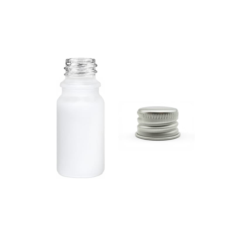 5ml Matte White Glass Dropper Bottle & Aluminium Cap