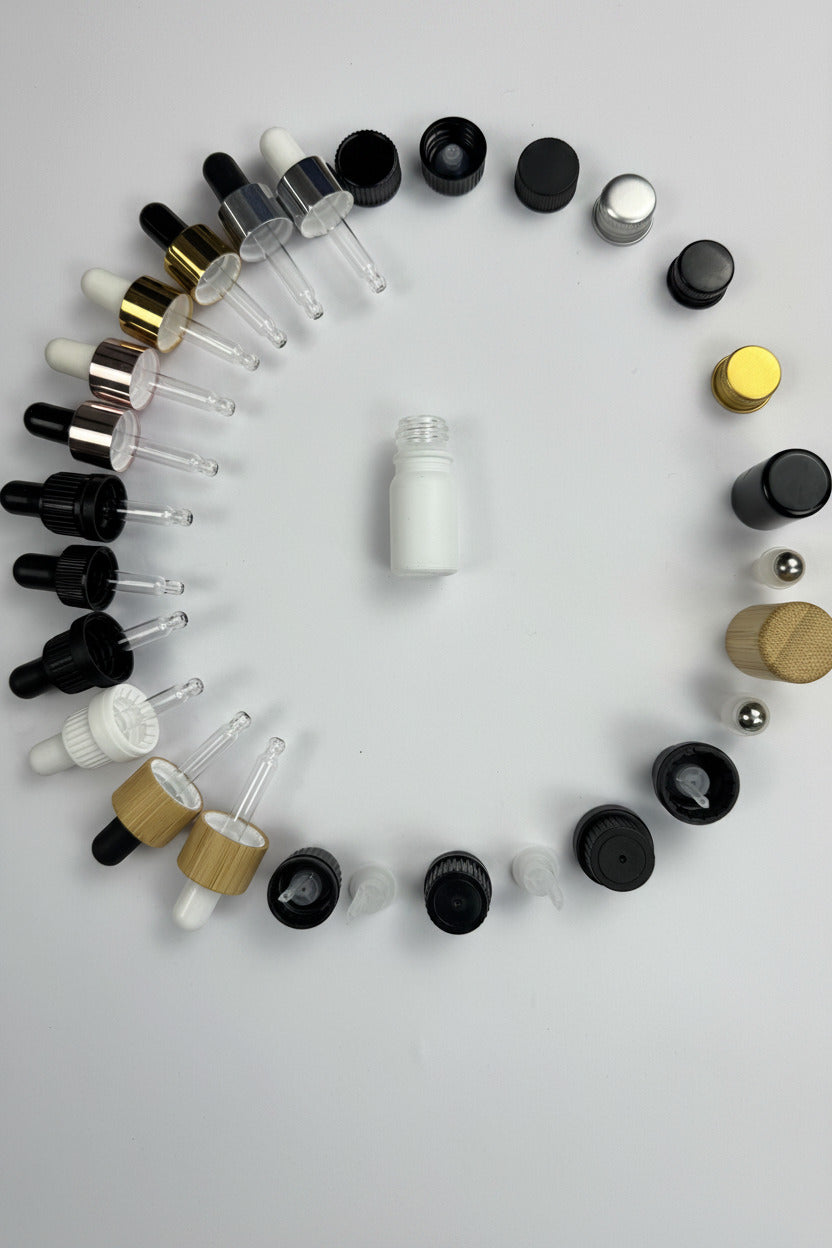 5ml Matte White Glass Dropper Bottle