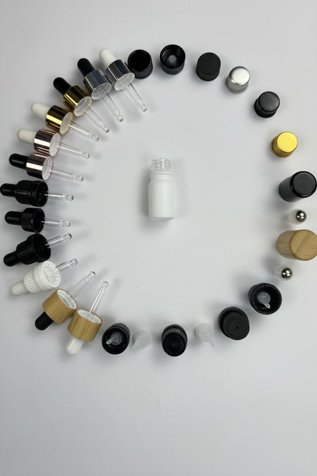 5ml Matte White Glass Dropper Bottle