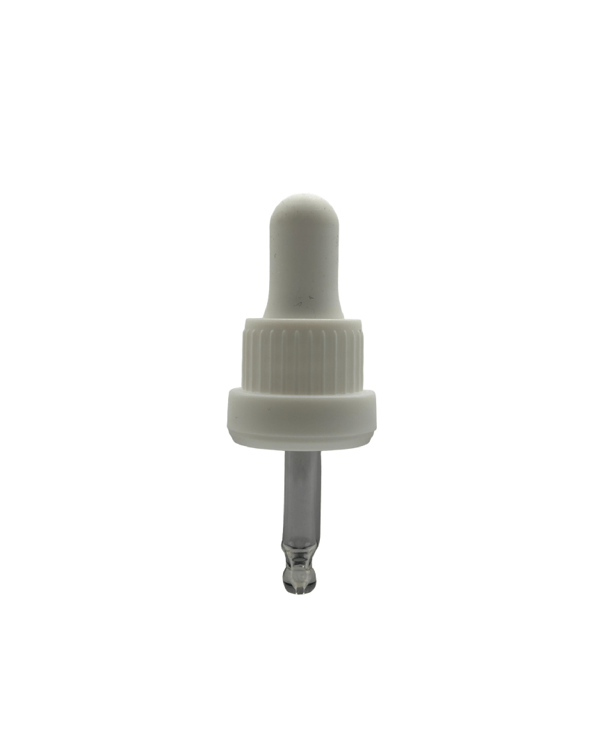5ml White Tamper Evident Ball End Dropper Pipette (Type III) DIN18