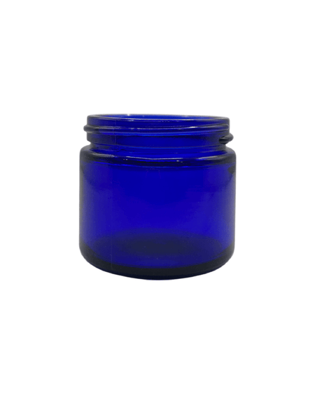 60ml Blue Glass Jar With Gold Aluminium Lid
