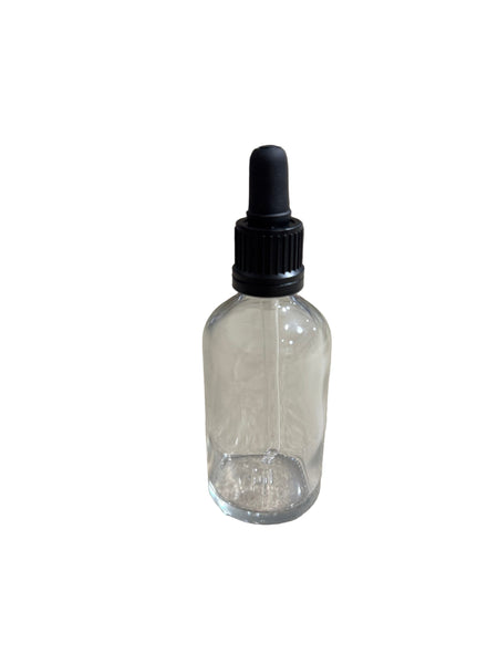 60ml Clear Glass Dropper Bottle With Tamper Evident Canted Ball Ended Pipette