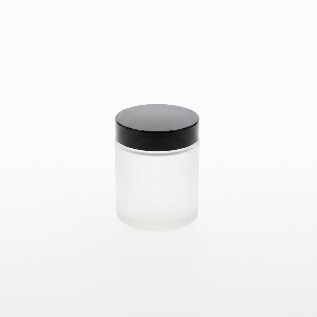 60ml Frosted Clear Glass Jar, For Creams, butters, and natural beauty brands