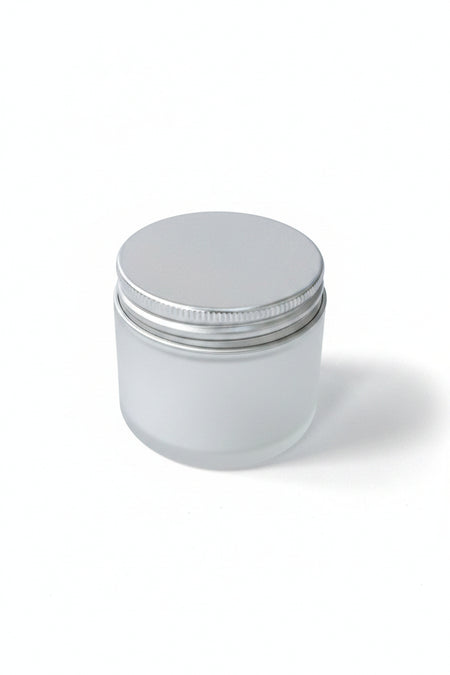 60ml Frosted Clear Glass Jar, For Creams, butters, and natural beauty brands