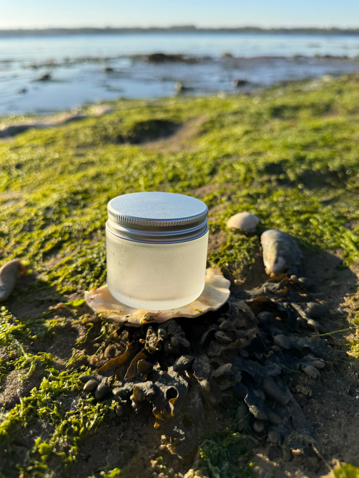 60ml Frosted Clear Glass Jar with Silver Aluminium Lid