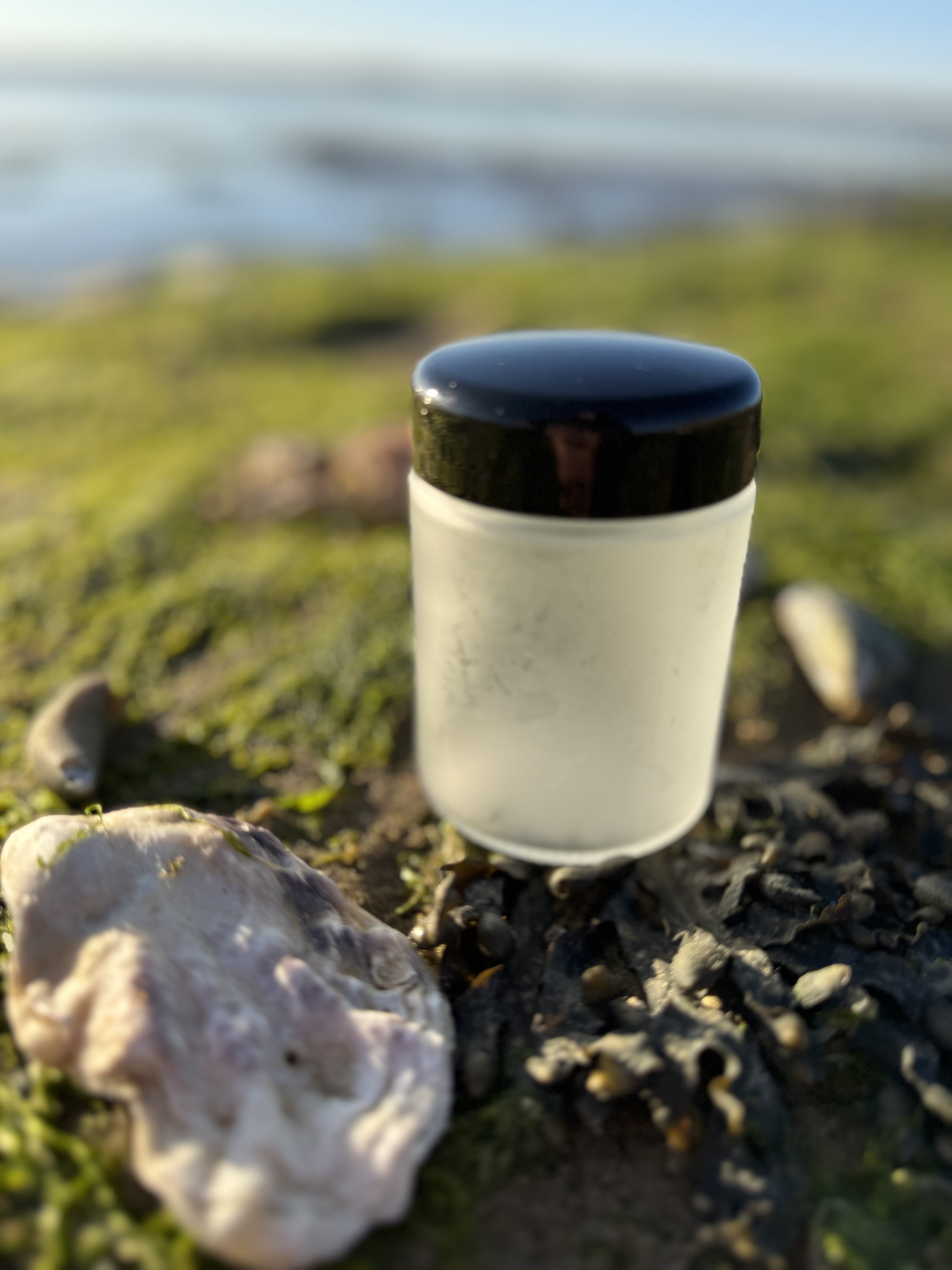 Frosted Glass Jar
