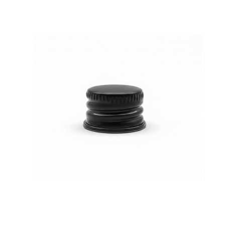 Black Anodised Aluminium Screw Cap DIN18