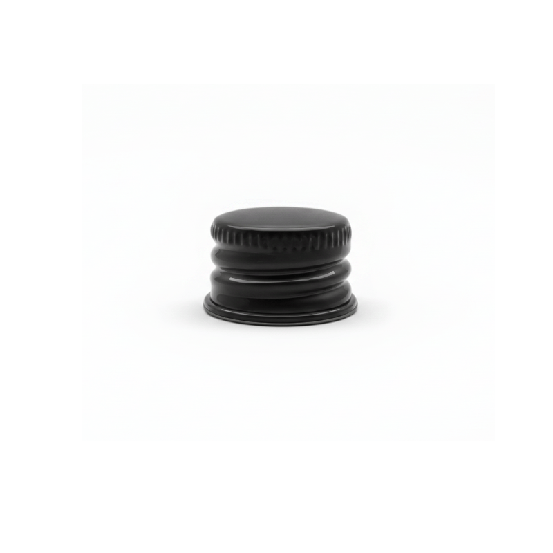 Black Anodised Aluminium Screw Cap DIN18