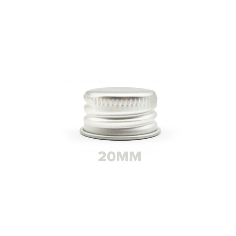 Silver Aluminium Screw Cap 20mm