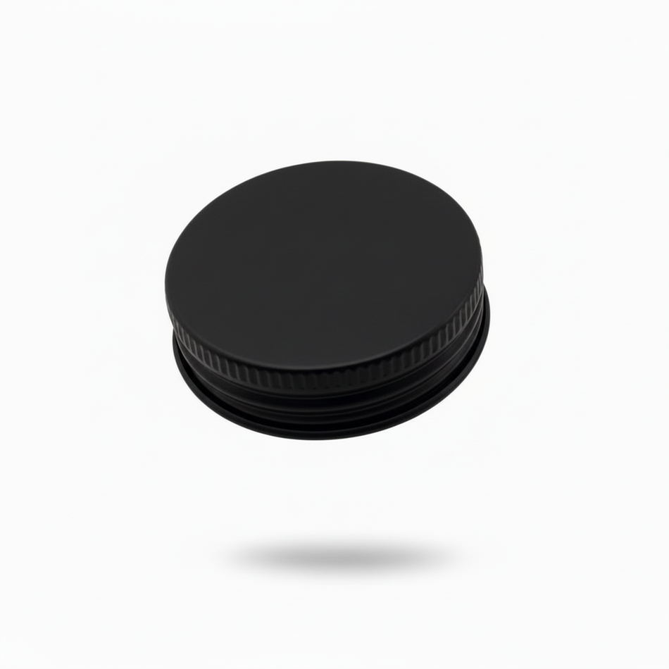 Aluminium Gloss black Cap for 15ml glass jar