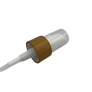 Bamboo cap & White Lotion Pump din18