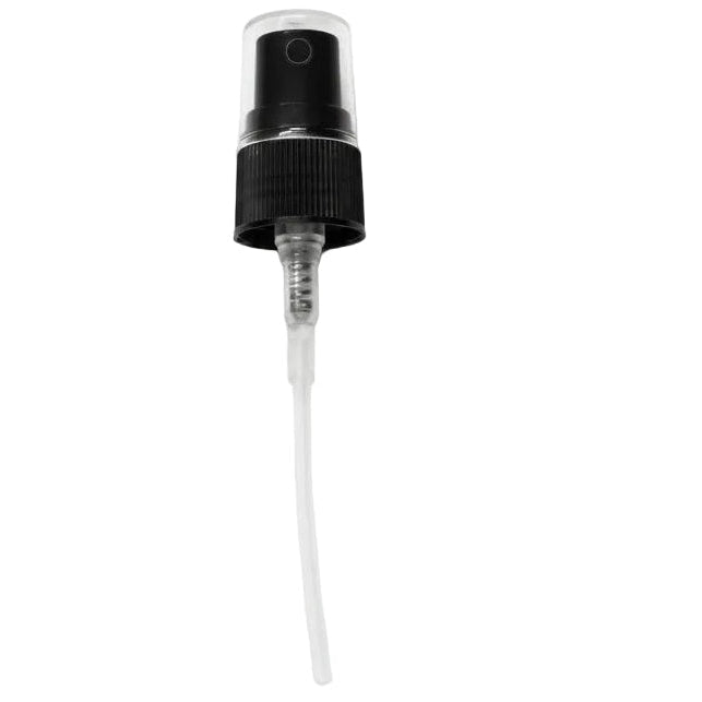 Black Atomiser for Plastic (PET) Bottle - Fits 5ml to 30ml Bottle