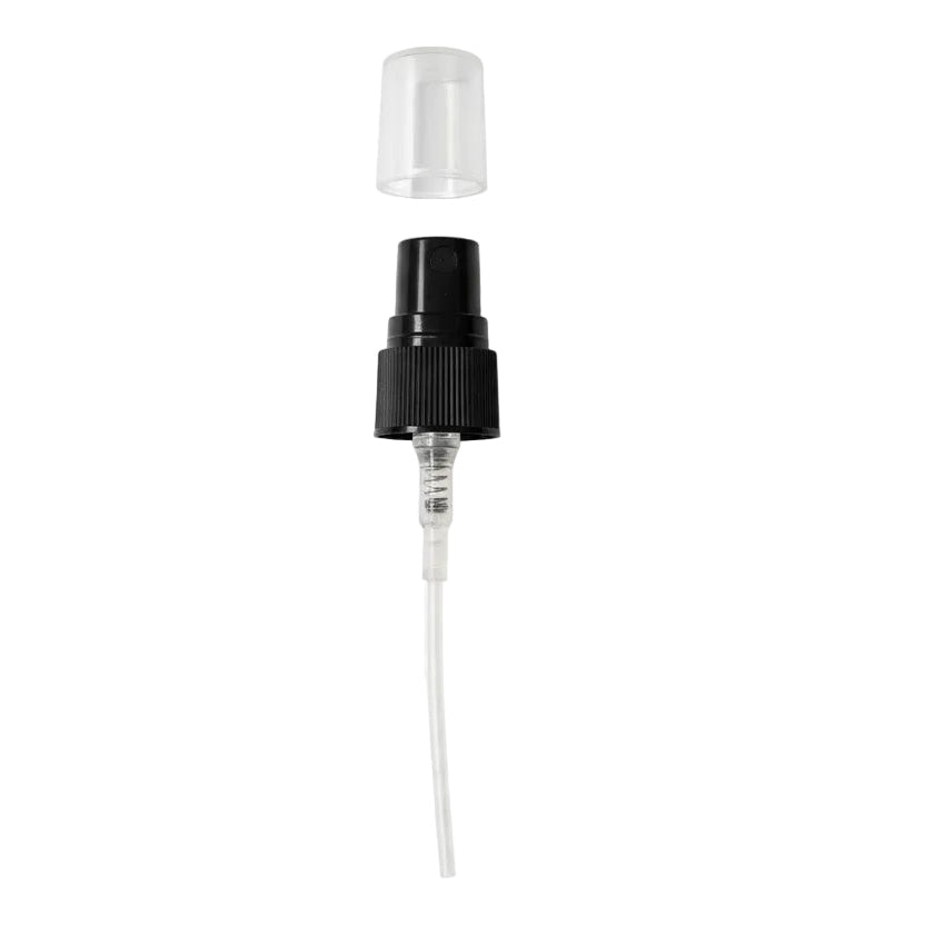 Black Atomiser for Plastic (PET) Bottle - Fits 5ml to 30ml Bottle