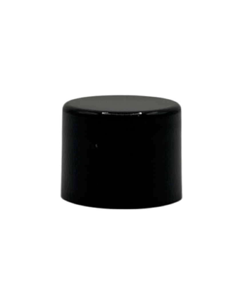 Black Ribbed Cap for Plastic Bottle (PET)