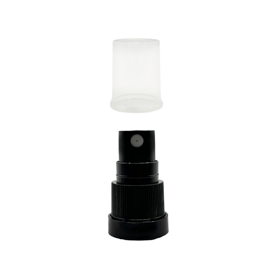 Black Tamper Evident Atomiser with Clear Over Cap (Type III)