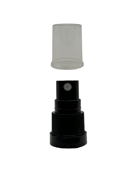 10ml Amber Glass Dropper Bottle with Black TE Atomiser - Pack of 12