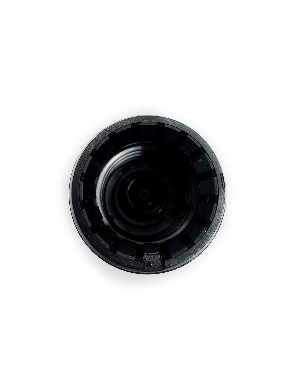 Black Tamper Evident Ribbed Cap (Type III) DIN18