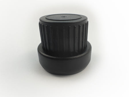 Black Tamper Evident Ribbed Cap (Type III) DIN18