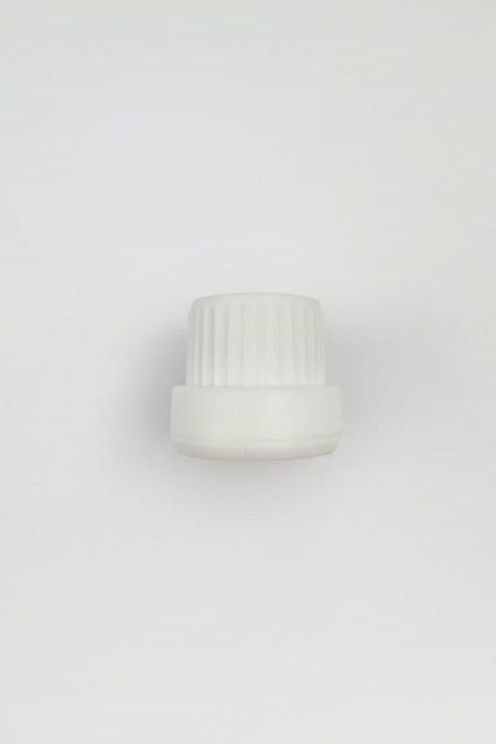 Dripper insert 0.6mm with Tamper Evident Ribbed White Cap (Type III) DIN18