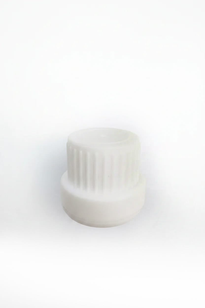 Dripper insert 0.6mm with Tamper Evident Ribbed White Cap (Type III) DIN18
