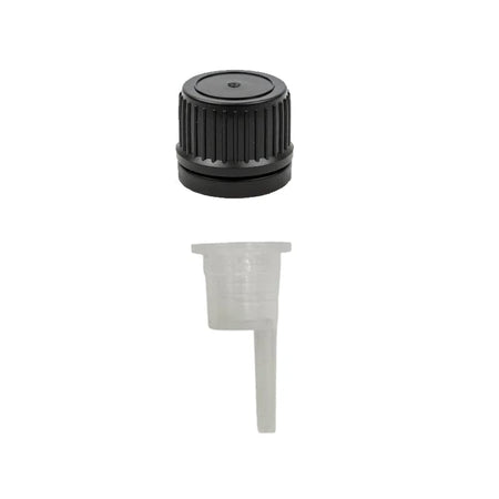 Dripper Insert 0.6mm with Tamper Evident Ribbed Black Cap (Type II) DIN18