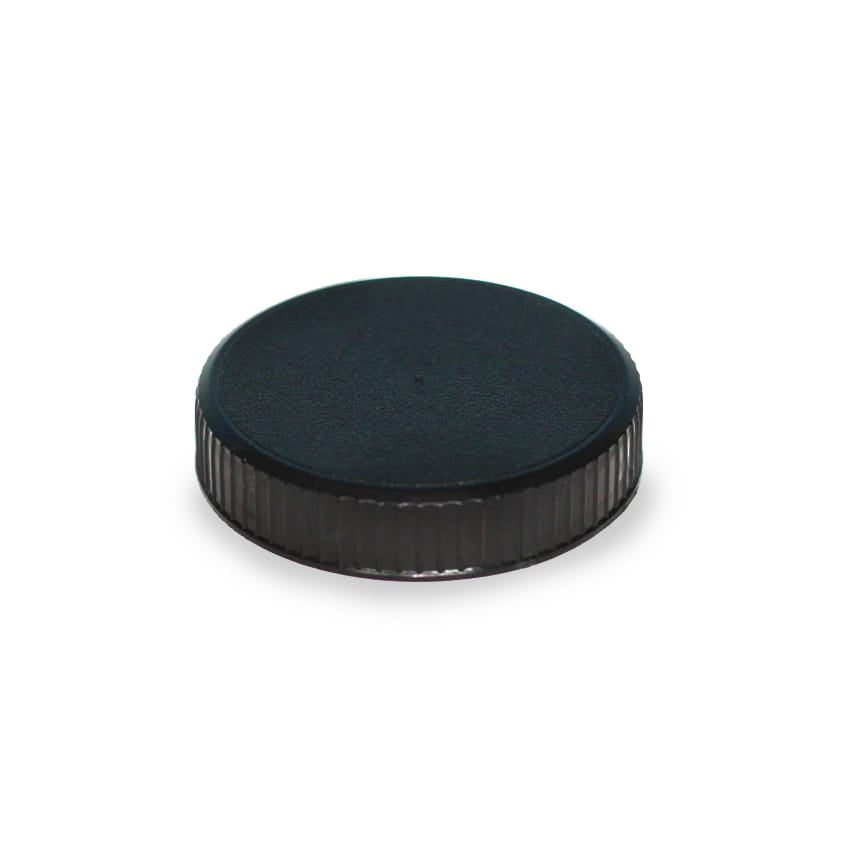 Lucent 60ml Wadded Ribbed Black Jar Lid (PP)